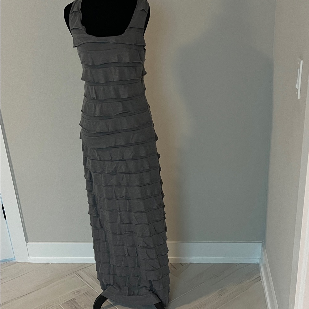Max Edition Charcoal Ruffle Maxi Dress